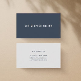 Beruflicher Minimalistischer Blue Light Gray Berat Visitenkarte