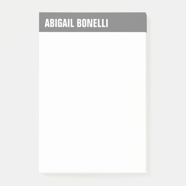 Beruflicher minimalistischer, feiner hellgrau post-it klebezettel (Vorderseite)