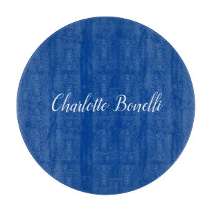 Beruflicher Minimalistischer Handschriftname Blau Schneidebrett