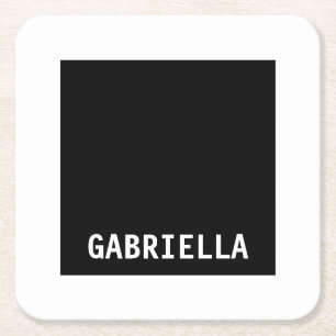 Beruflicher minimalistischer individuelle Name Sch Rechteckiger Pappuntersetzer