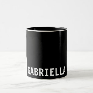 Beruflicher minimalistischer individuelle Name Sch Zweifarbige Tasse