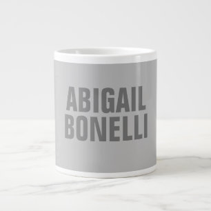 Beruflicher minimalistischer, moderner Grauname Jumbo-Tasse