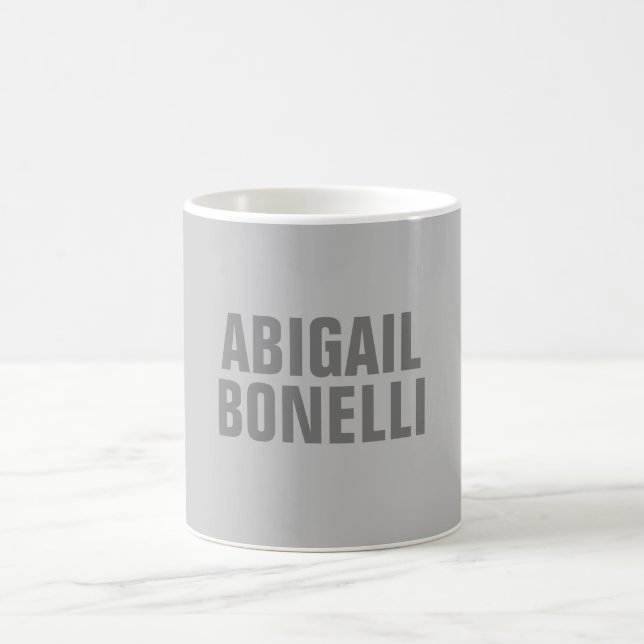 Beruflicher minimalistischer, moderner Grauname Kaffeetasse (Mittel)