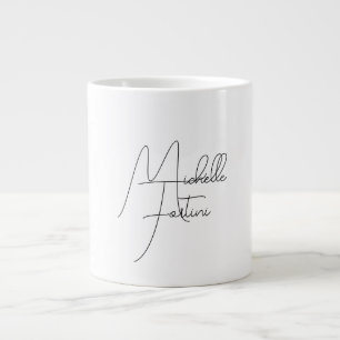 Beruflicher minimalistischer moderner Handschrifte Jumbo-Tasse
