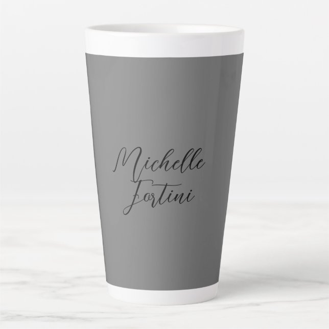 Beruflicher minimalistischer moderner Handschrifte Milchtasse (Vorderseite)