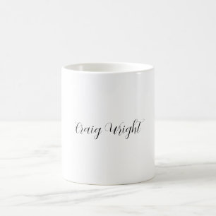 Beruflicher Minimalistischer Name Personalisiert Kaffeetasse