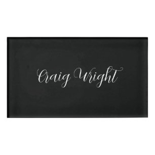Beruflicher Minimalistischer Name Personalisiert Namenschild