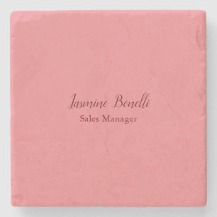 Beruflicher Minimalistischer Name Persönlich Steinuntersetzer