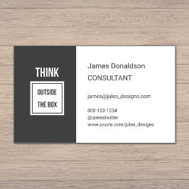Beruflicher moderner Berater dunkelgrau Visitenkarte