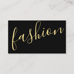 Beruflicher moderner Black&Gold Mode-Stylist Visitenkarte