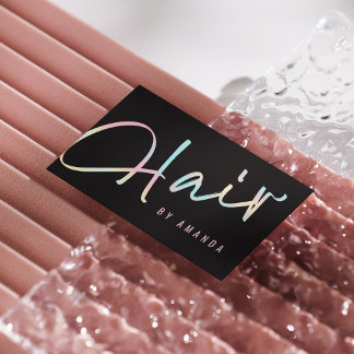 Beruflicher, moderner Black Hair Stylist Visitenkarte