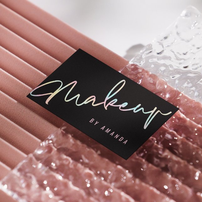 Beruflicher, moderner Black Makeup-Künstler Visitenkarte (Von Creator hochgeladen)