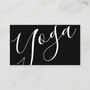Beruflicher, moderner Black Yoga Instructor Visitenkarte