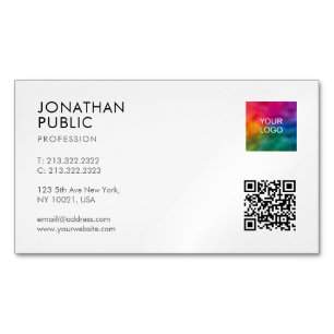 Beruflicher, moderner, einfacher Logo QR Code Magnetische Visitenkarte