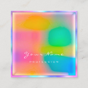 Beruflicher moderner Minimal-Holograph Quadratische Visitenkarte