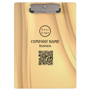 Beruflicher, moderner Minimalistischer Logo-QR-Cod Klemmbrett