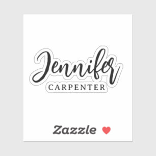 Beruflicher, moderner Minimalname Aufkleber