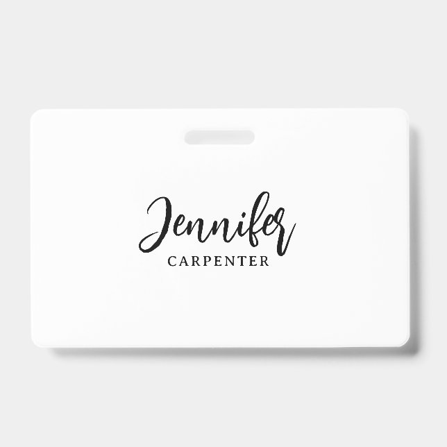 Beruflicher, moderner Minimalname Ausweis (Vorderseite)