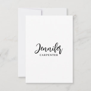 Beruflicher, moderner Minimalname Dankeskarte