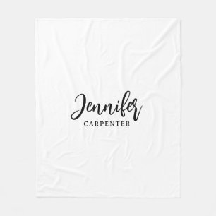 Beruflicher, moderner Minimalname Fleecedecke