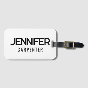 Beruflicher, moderner Minimalname Gepäckanhänger