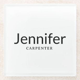 Beruflicher, moderner Minimalname Glasuntersetzer