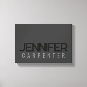 Beruflicher, moderner Minimalname Leinwanddruck