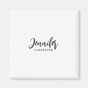 Beruflicher, moderner Minimalname Magnet