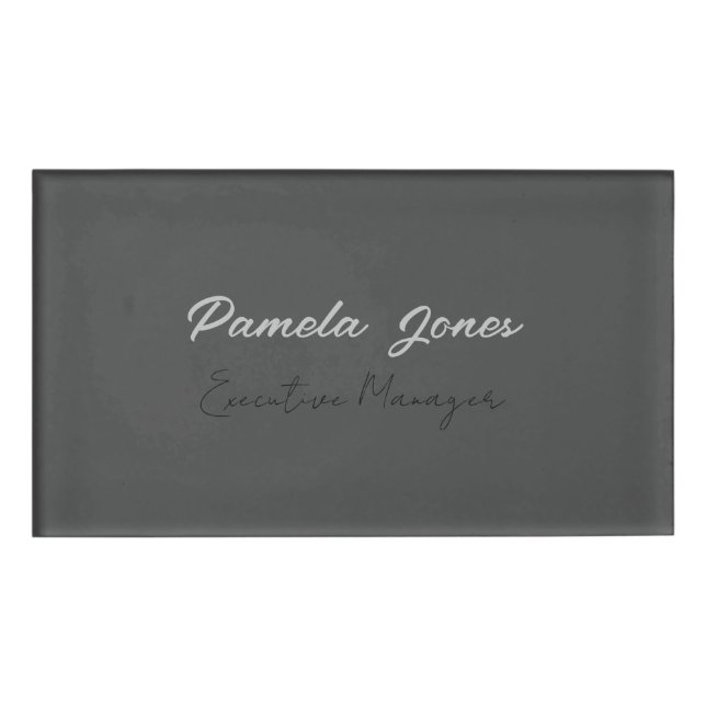 Beruflicher, moderner Minimalname Namenschild (Vorderseite)