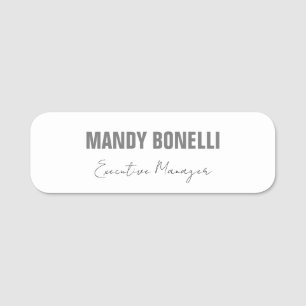 Beruflicher, moderner Minimalname Namensschild