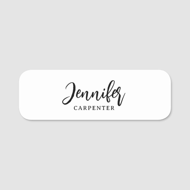 Beruflicher, moderner Minimalname Namensschild (Vorderseite)