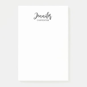 Beruflicher, moderner Minimalname Post-it Klebezettel