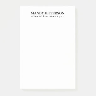 Beruflicher, moderner Minimalname Post-it Klebezettel