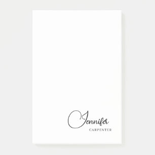 Beruflicher, moderner Minimalname Post-it Klebezettel