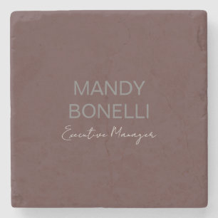 Beruflicher, moderner Minimalname Steinuntersetzer