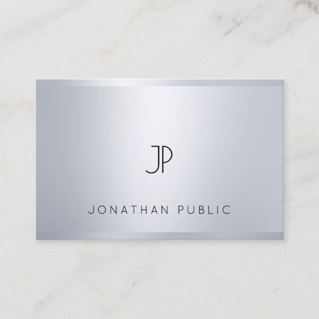 Beruflicher, moderner Monogramm-Glamour Visitenkarte (Vorderseite)