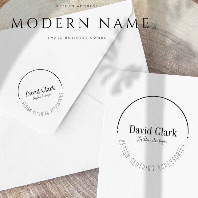 Beruflicher moderner Name Eigentümer kleiner Unter Gummistempel (Professional Modern Name Small Business Owner Rubber Stamp)