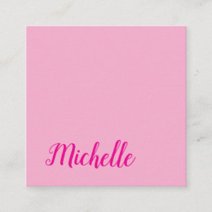 Beruflicher moderner Name für Handschrift in Rosa  Begleitkarte