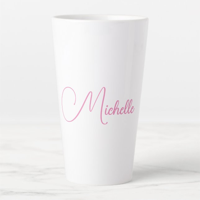 Beruflicher moderner Name für Handschrift in Rosa  Milchtasse (Vorderseite)