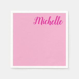 Beruflicher moderner Name für Handschrift in Rosa Serviette