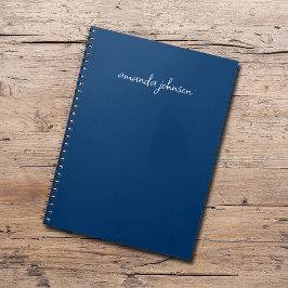 Beruflicher moderner Navy Blue Monogram Name Notizblock