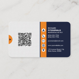 Beruflicher moderner QR-Code kundenspezifisch Pers Visitenkarte