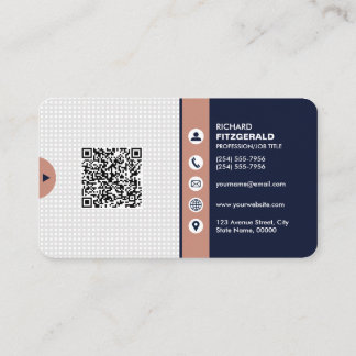 Beruflicher, moderner QR-Code Personalisiert Visitenkarte