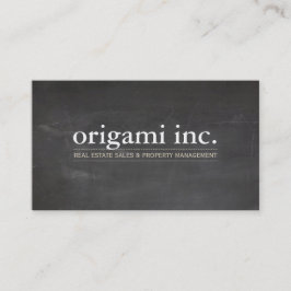 BERUFLICHER, moderner, rustikaler Chalkboard-Look Visitenkarte