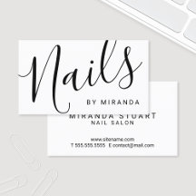 Beruflicher moderner Schwarz-Weiß-Nagelsalon