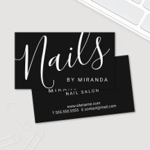 Beruflicher moderner Schwarz-Weiß-Nagelsalon