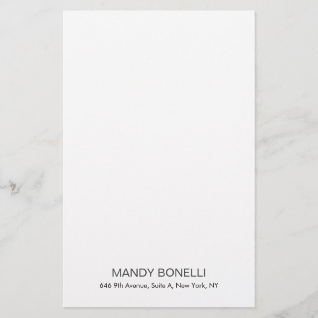 Beruflicher, moderner Stil minimalistisch Briefpapier (Vorderseite)