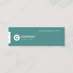 Beruflicher moderner Typo-aquamarine Mini Visitenkarte