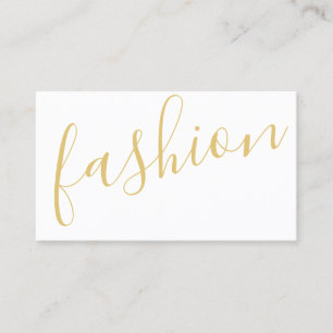Beruflicher moderner White&Gold Mode-Stylist Visitenkarte