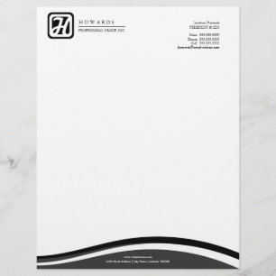 Beruflicher Monogramm-Geschäfts-Briefkopf Briefkopf